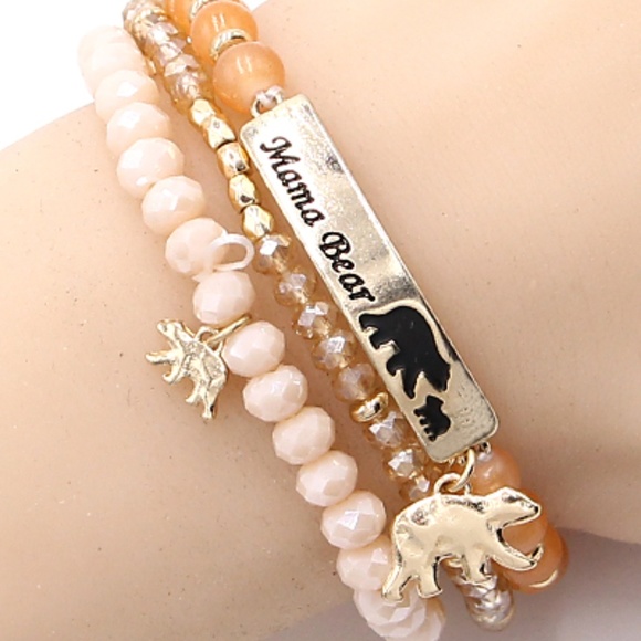 Jewelry - -MAMA BEAR- Stretch Bracelet Set